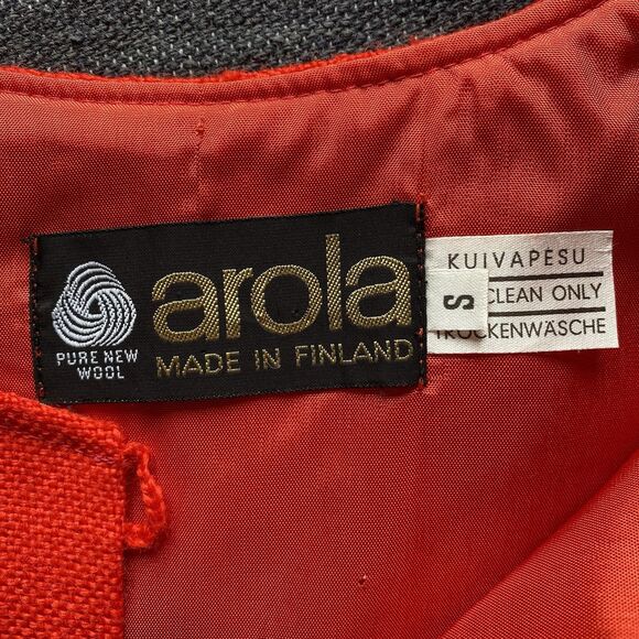 Vintage 70’s Arola Finnish Handmade Wool Maxi Skirt & Vest Set. Size Small. Rare - Picture 6 of 16